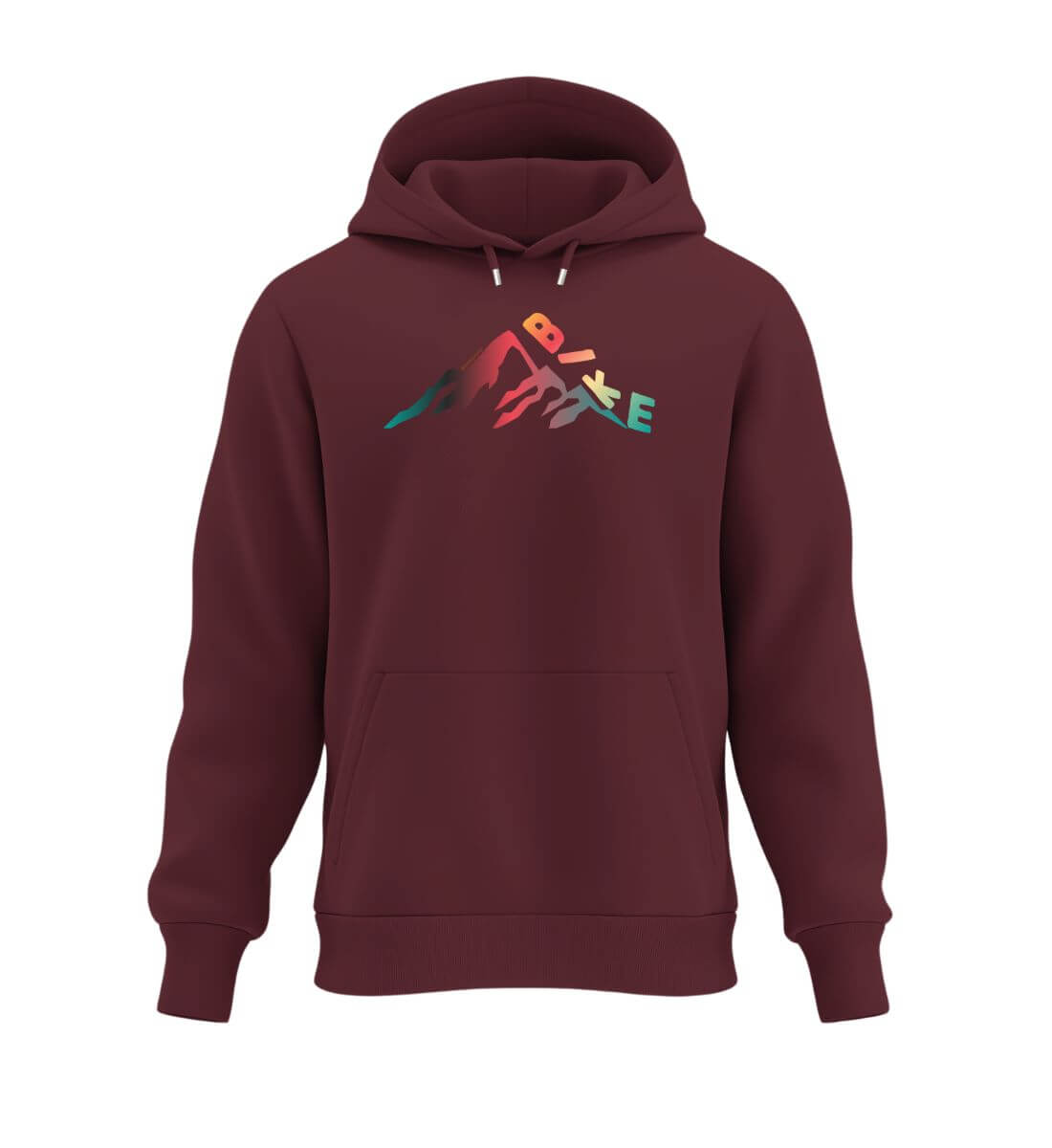 Bike | Unisex Organic Hoodie | Farbe: Burgundy | Rad&Rucksack