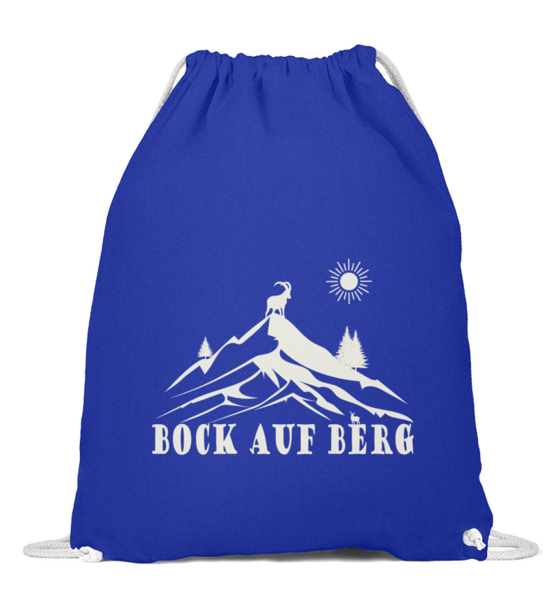 Bock auf Berg | Baumwoll Gymsac | Farbe: Royales Blau | Rad&Rucksack