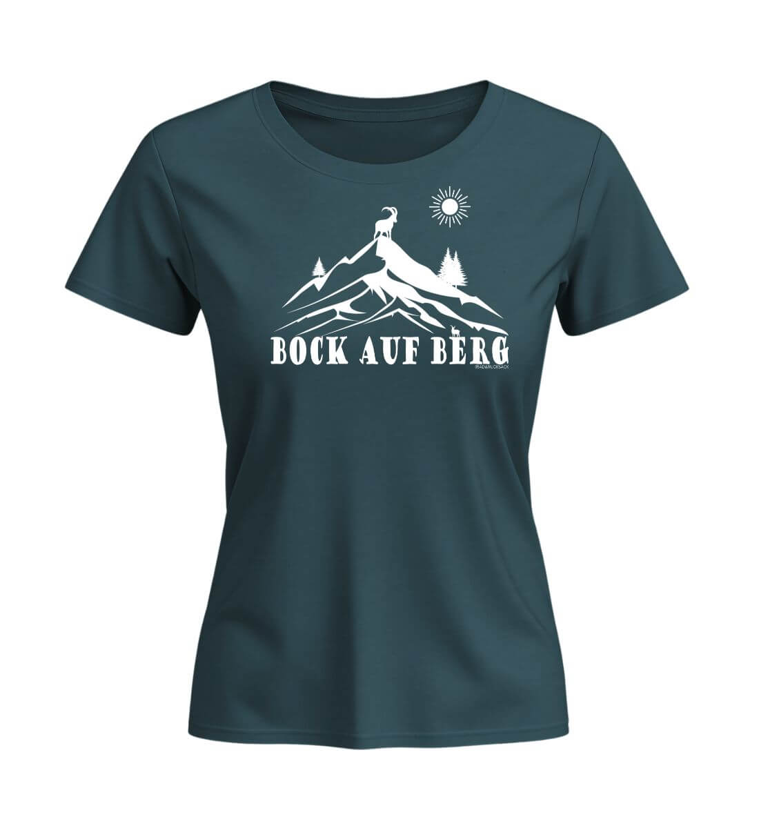Bock auf Berg | Damen Premium Organic T-Shirt (Fitted) | Farbe: Stargazer | Rad&Rucksack