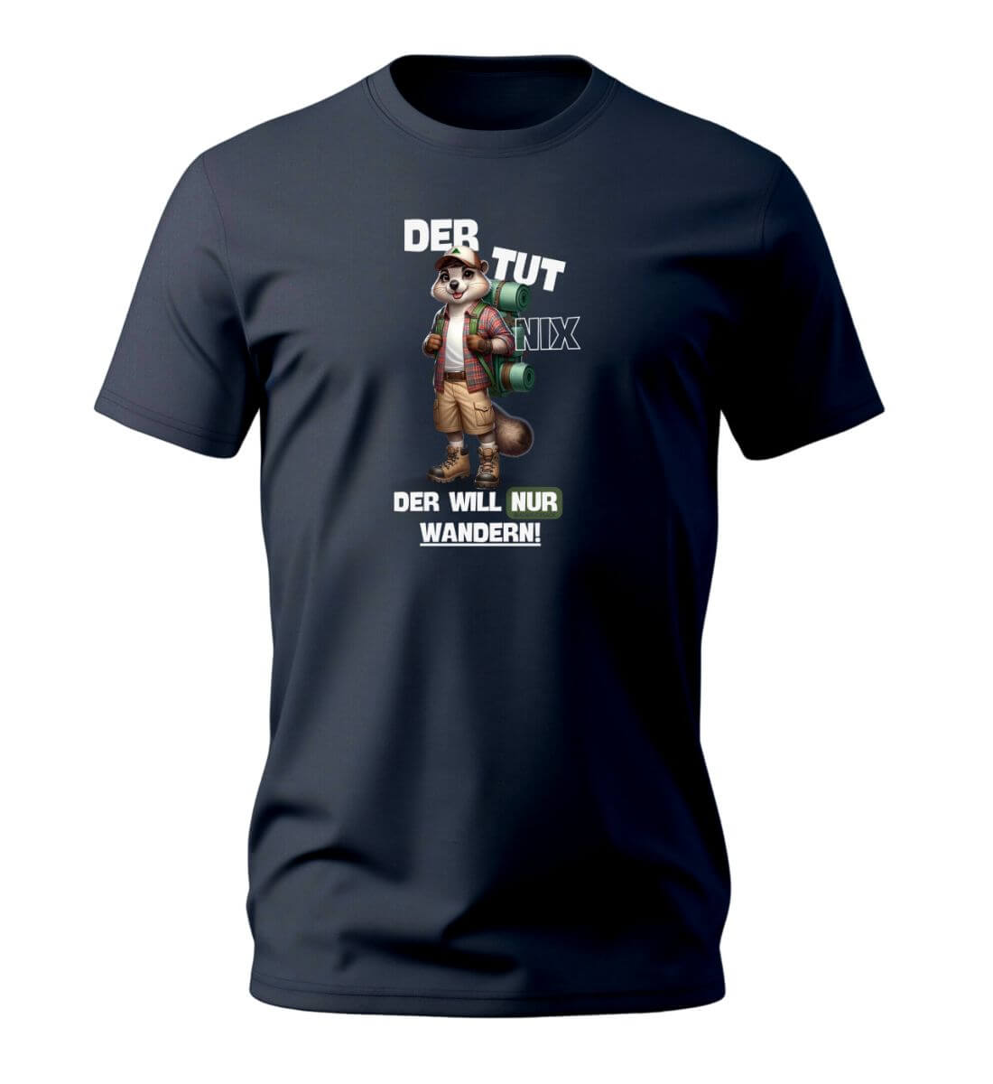 Der tut nix - Murmeltier | Herren Premium Organic T-Shirt | Farbe: French Navy | Rad&Rucksack