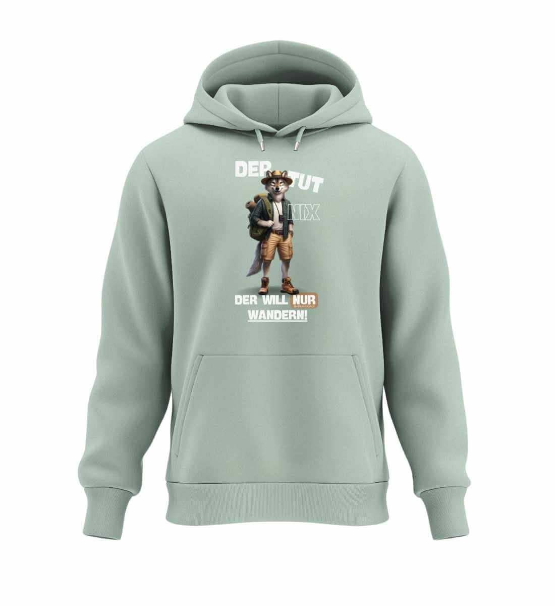 Der tut nix - Wolf | Unisex Organic Hoodie | Farbe: Aloe | Rad&Rucksack