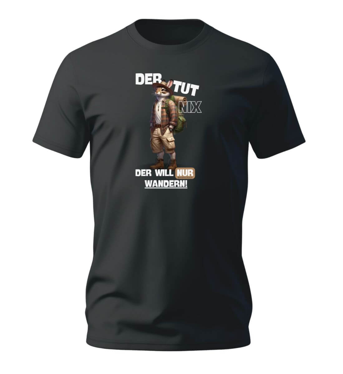 Der tut nix - Hase | Herren Premium Organic T-Shirt | Farbe: Schwarz | Rad&Rucksack