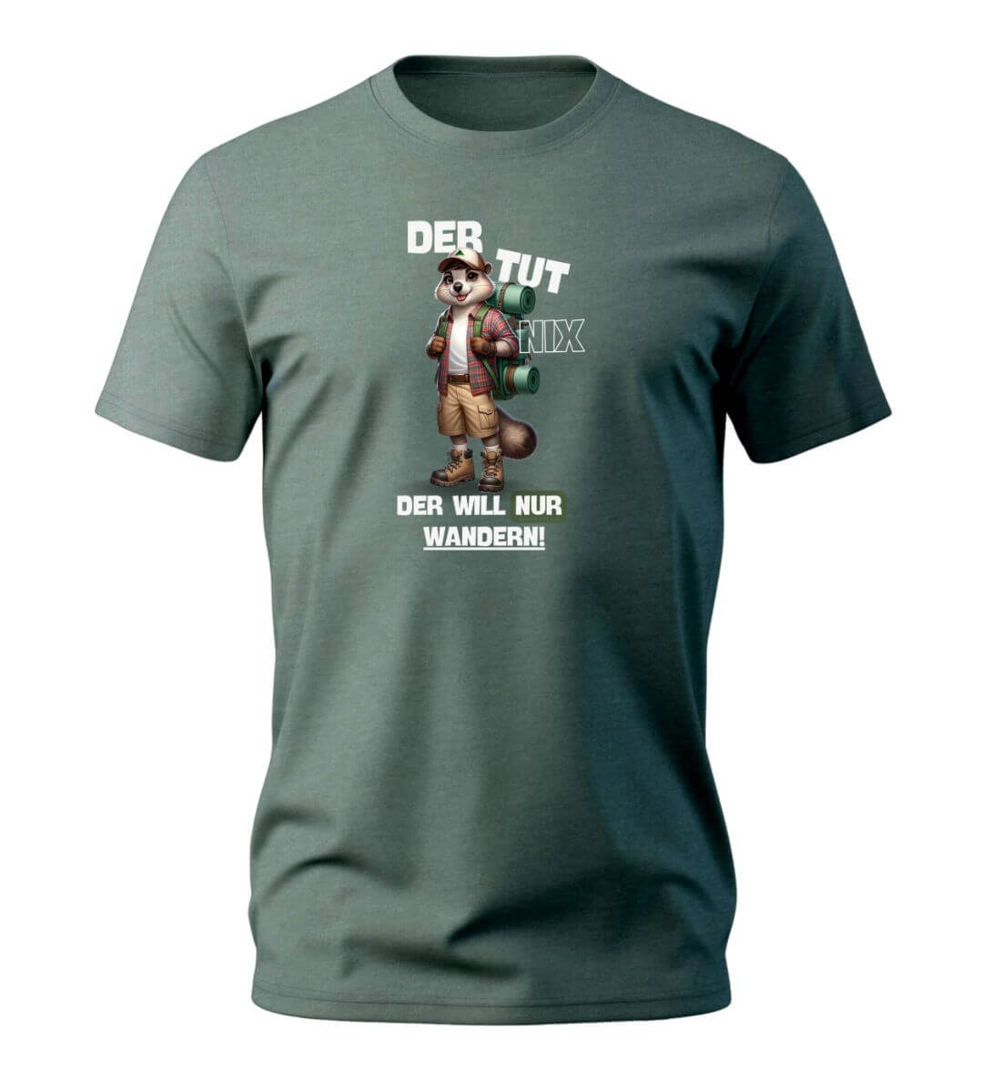 Der tut nix - Murmeltier | Herren Premium Organic T-Shirt | Farbe: Green Bay | Rad&Rucksack