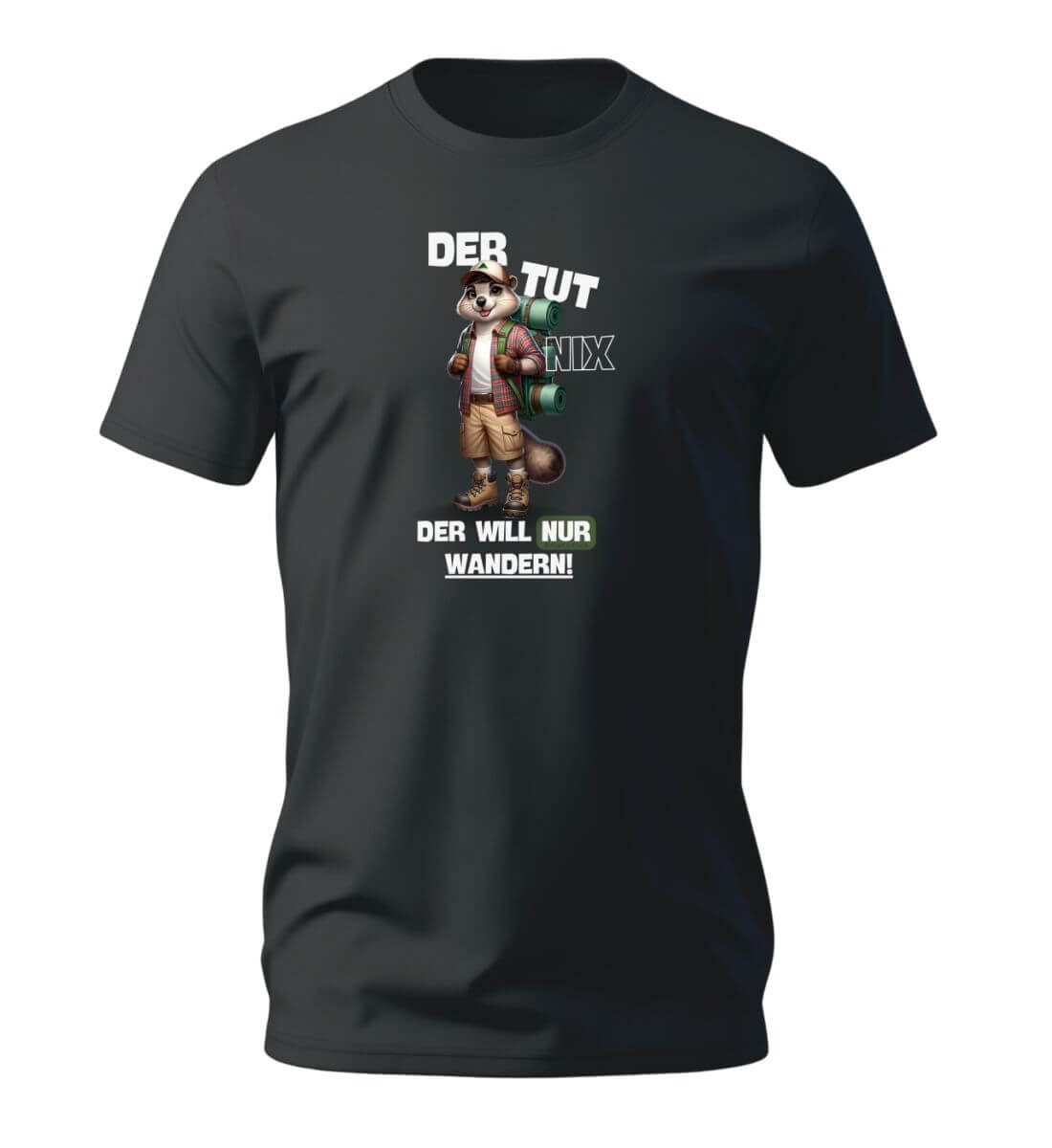 Der tut nix - Murmeltier | Herren Premium Organic T-Shirt | Farbe: Schwarz | Rad&Rucksack