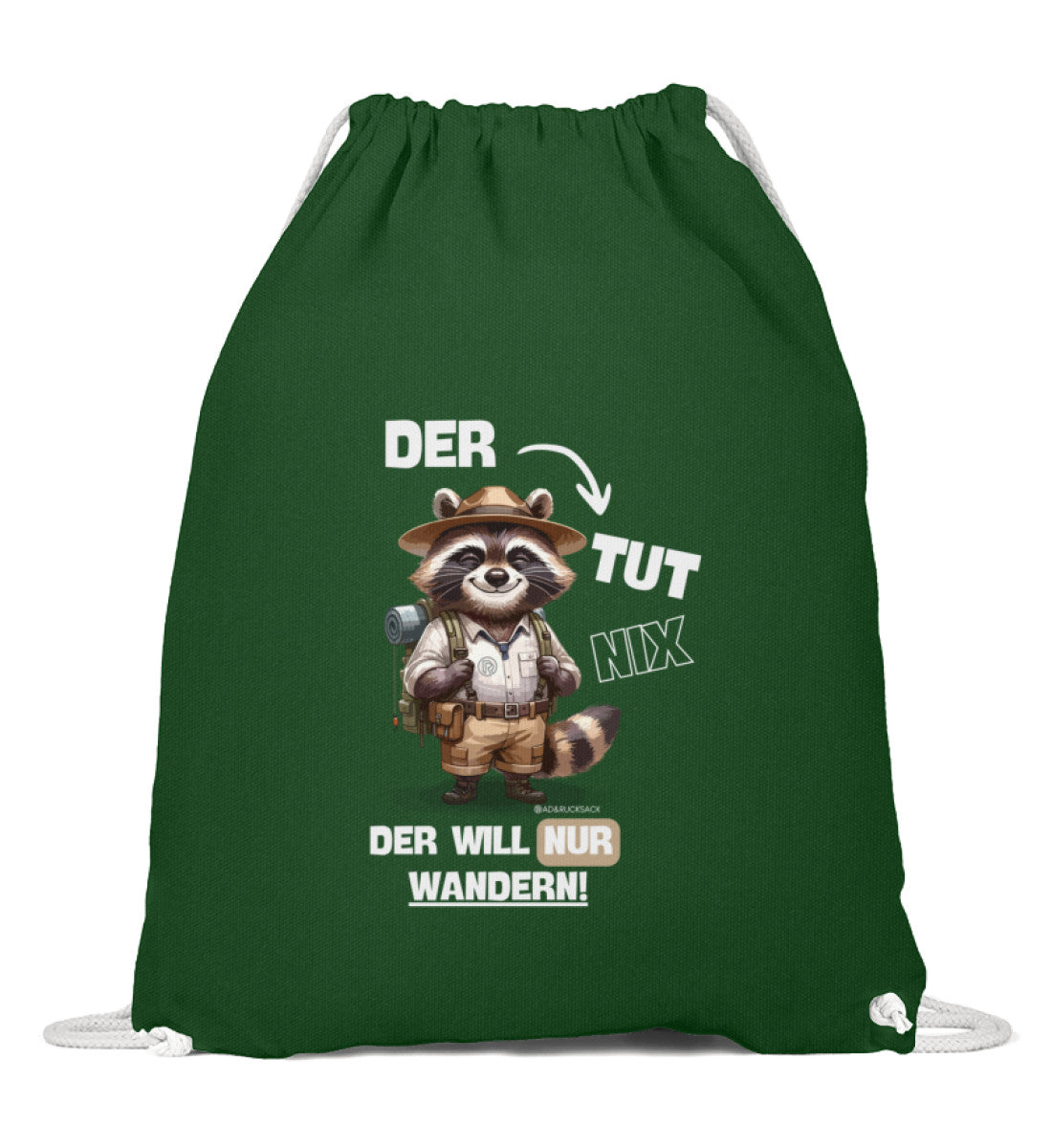 Der tut nix | Baumwoll Gymsac | Farbe: Dunkelgrün | Rad&Rucksack