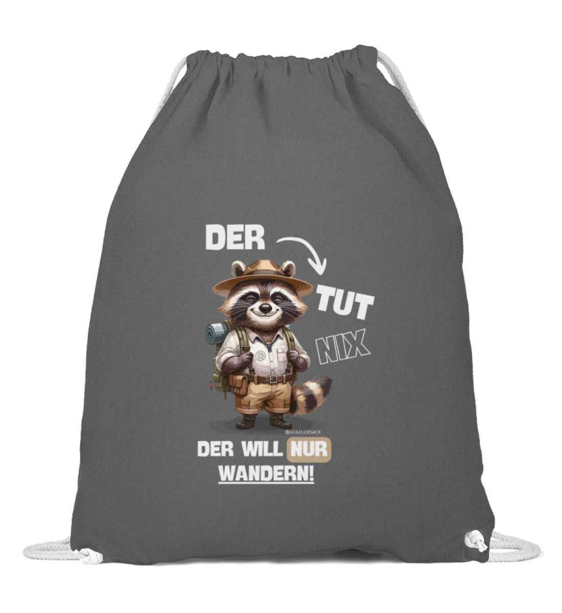 Der tut nix | Baumwoll Gymsac | Farbe: Grafit Grau | Rad&Rucksack