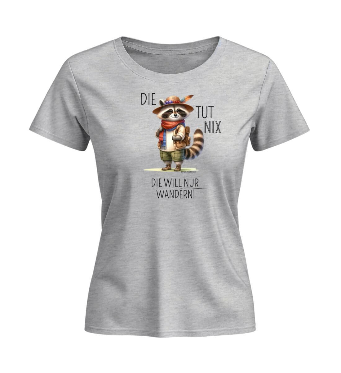 Die tut nix | Damen Premium Organic T-Shirt (Fitted) | Farbe: Heather Grey | Rad&Rucksack