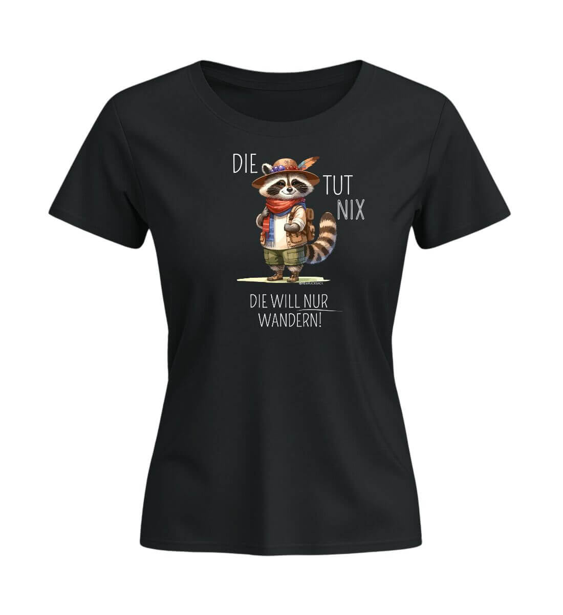 Die tut nix | Damen Premium Organic T-Shirt (Fitted) | Farbe: Schwarz | Rad&Rucksack