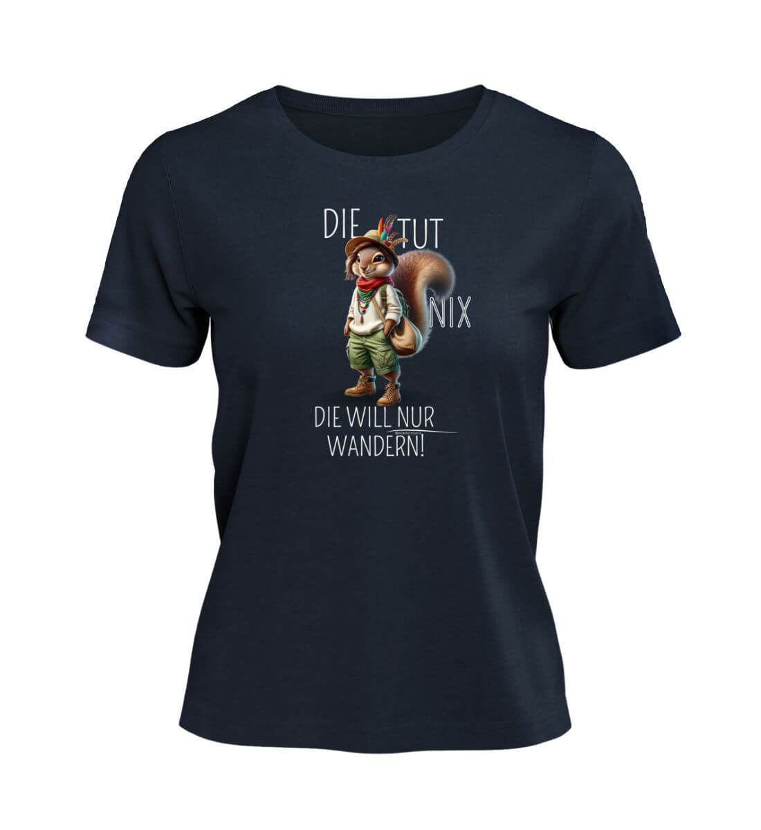 Die tut nix - Eichhörnchen | Damen Premium Organic T-Shirt | Farbe: French Navy | Rad&Rucksack