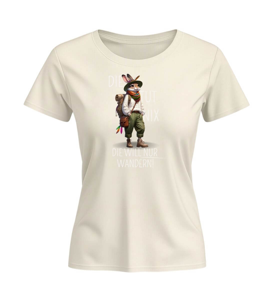 Die tut nix - Hase | Damen Premium Organic T-Shirt (Fitted) | Farbe: Natural Raw | Rad&Rucksack