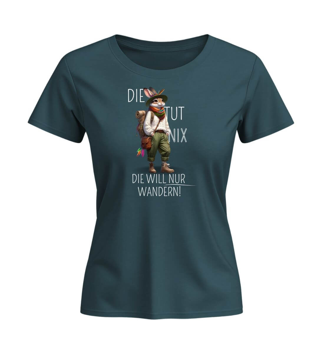 Die tut nix - Hase | Damen Premium Organic T-Shirt (Fitted) | Farbe: Stargazer | Rad&Rucksack