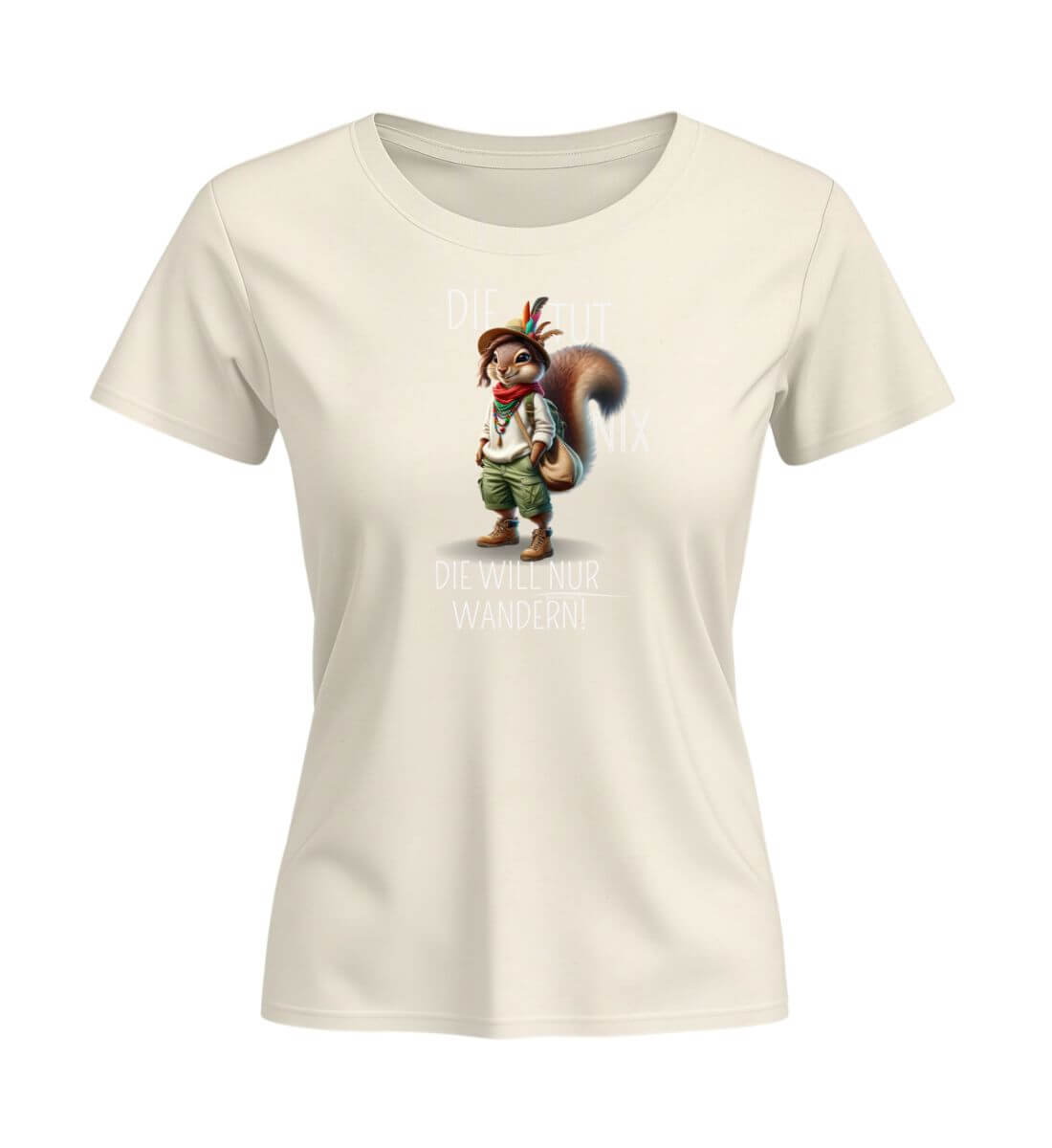 Die tut nix - Eichhörnchen | Damen Premium Organic T-Shirt (Fitted) | Farbe: Natural Raw | Rad&Rucksack