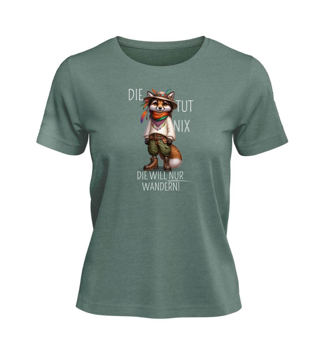 Die tut nix - Fuchs | Damen Premium Organic T-Shirt | Farbe: Green Bay | Rad&Rucksack