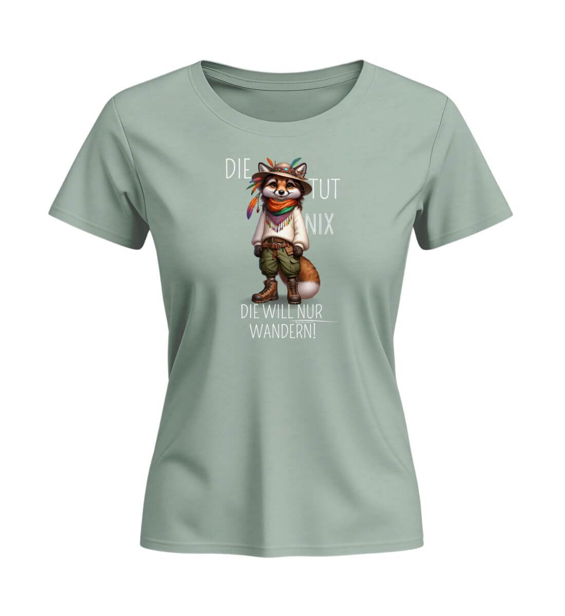 Die tut nix - Fuchs | Damen Premium Organic T-Shirt (Fitted) | Farbe: Aloe | Rad&Rucksack