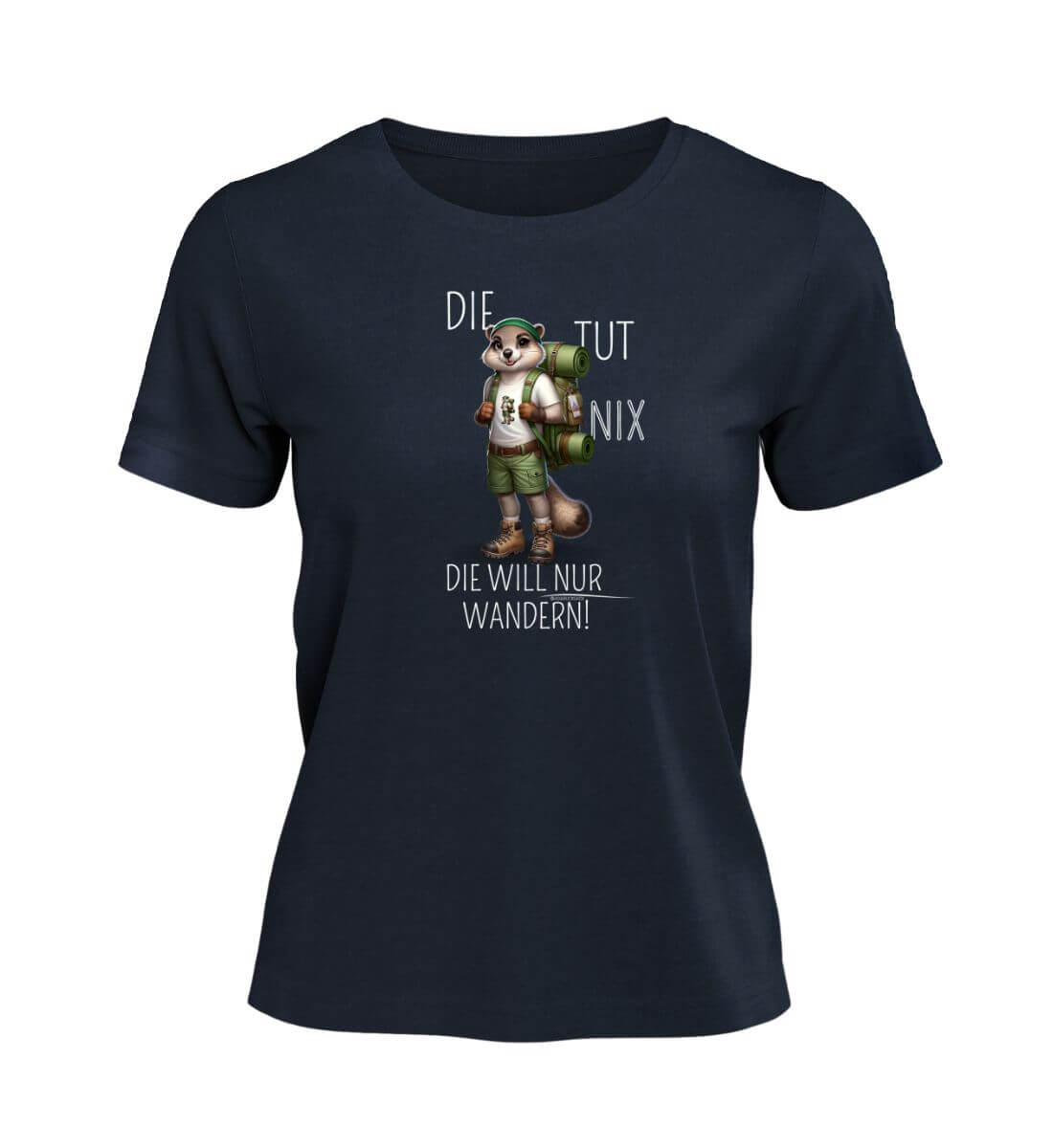 Die tut nix - Murmeltier | Damen Premium Organic T-Shirt | Farbe: French Navy | Rad&Rucksack
