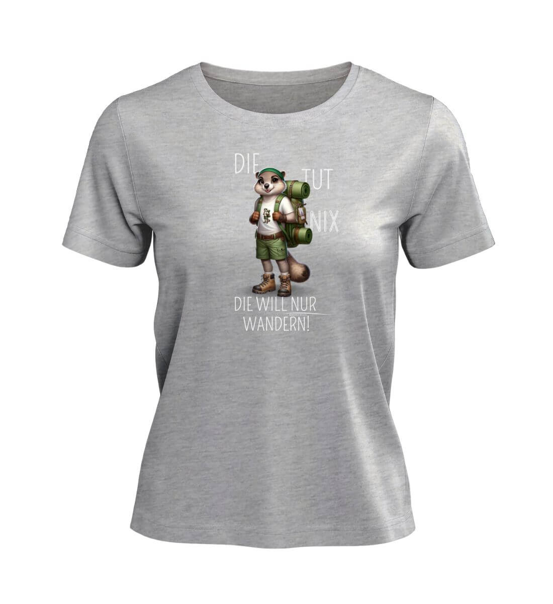 Die tut nix - Murmeltier | Damen Premium Organic T-Shirt | Farbe: Heather Grey | Rad&Rucksack