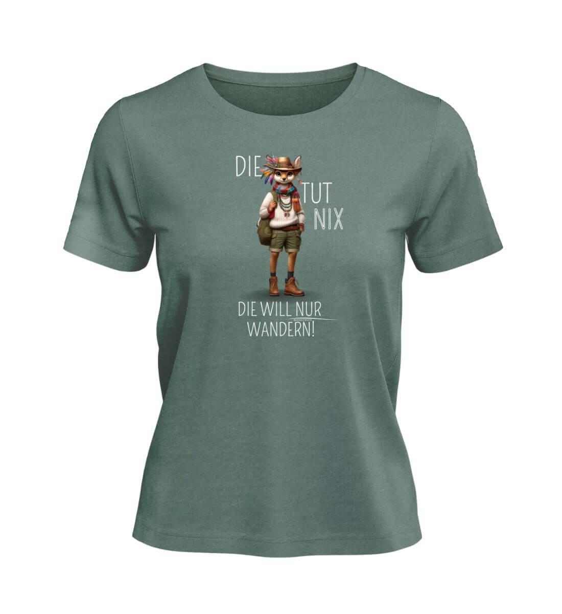 Die tut nix - Reh | Damen Premium Organic T-Shirt | Farbe: Green Bay | Rad&Rucksack