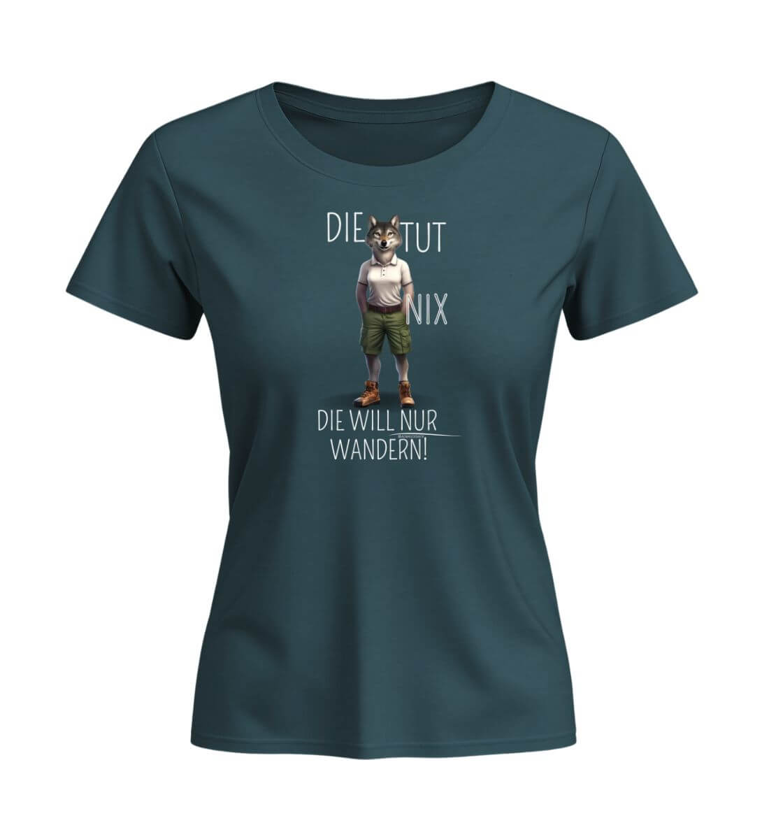 Die tut nix - Wolf | Damen Premium Organic T-Shirt (Fitted) | Farbe: Stargazer | Rad&Rucksack
