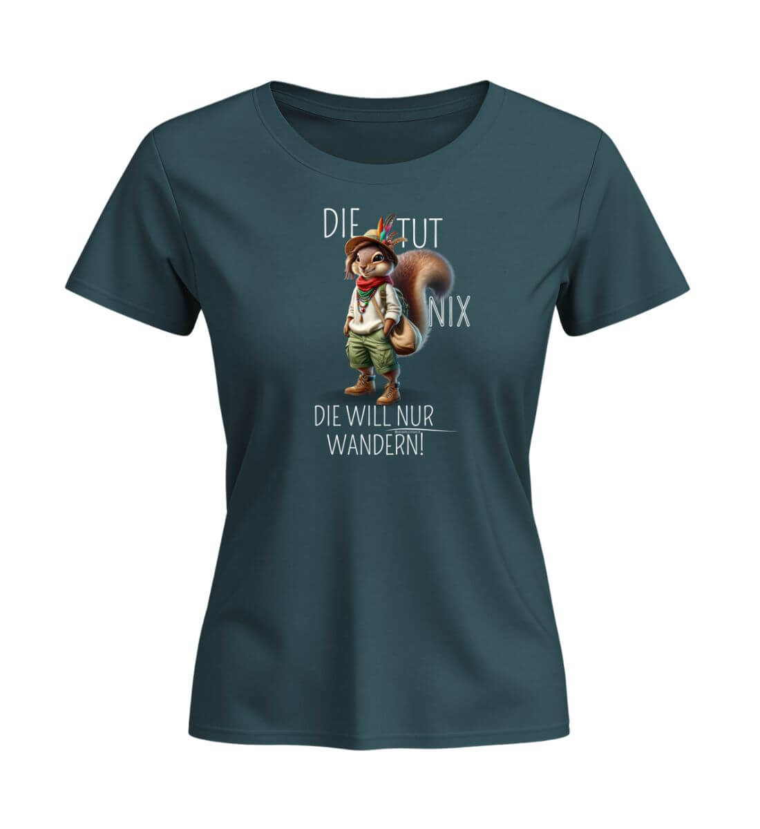 Die tut nix - Eichhörnchen | Damen Premium Organic T-Shirt (Fitted) | Farbe: Stargazer | Rad&Rucksack