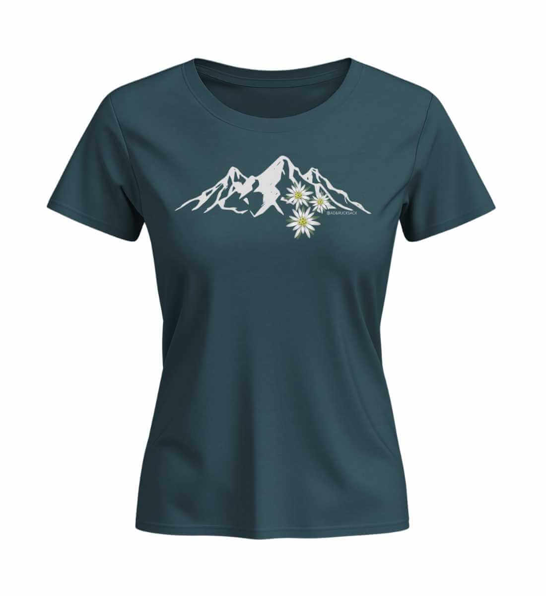 Edelweiß | Damen Premium Organic T-Shirt (Fitted) | Farbe: Stargazer | Rad&Rucksack