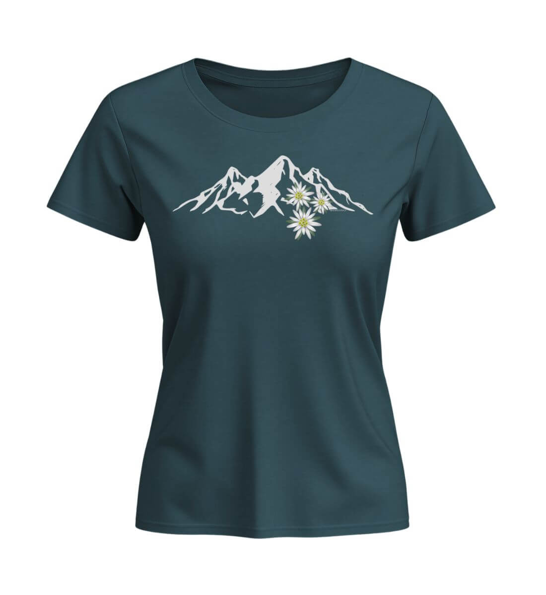 Edelweiß | Damen Premium Organic T-Shirt (Fitted) | Farbe: Stargazer | Rad&Rucksack