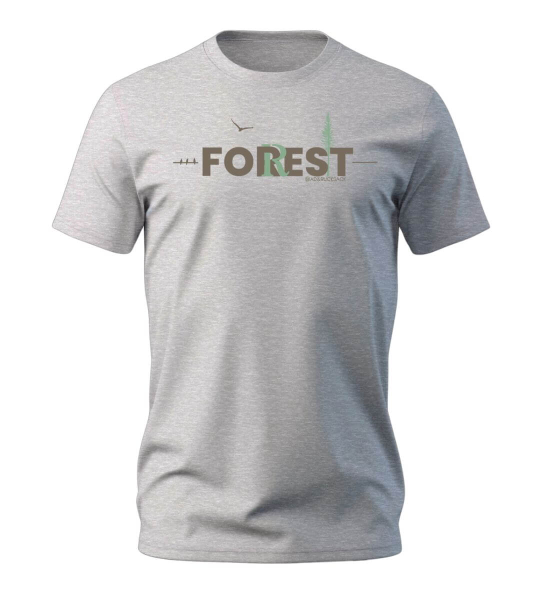 Forest | Herren Premium Organic T-Shirt | Farbe: Heather Grey | Rad&Rucksack