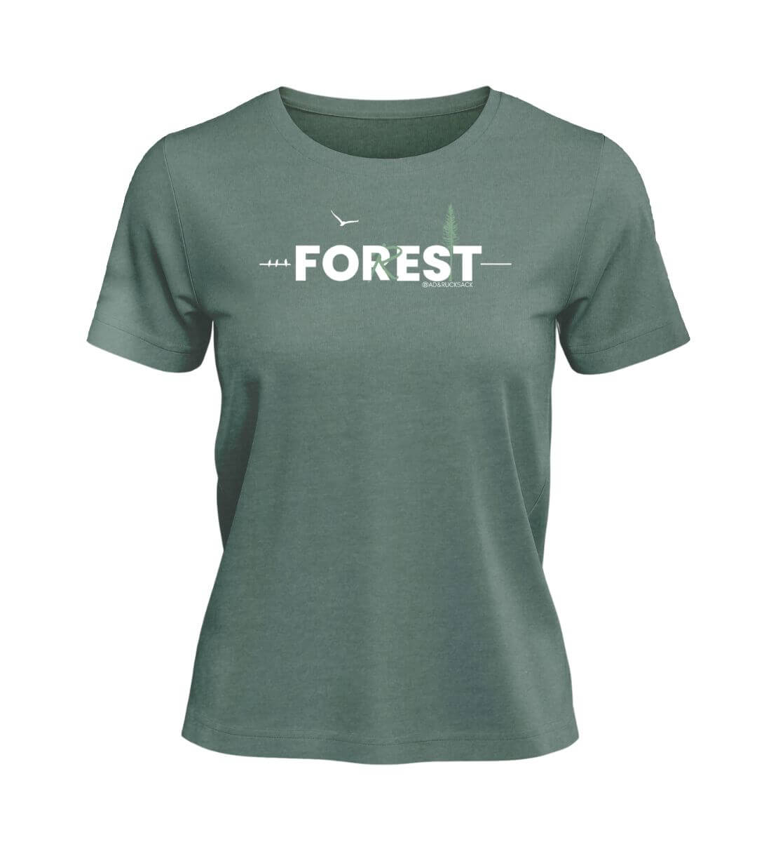 Forest | Damen Premium Organic T-Shirt | Farbe: Green Bay | Rad&Rucksack