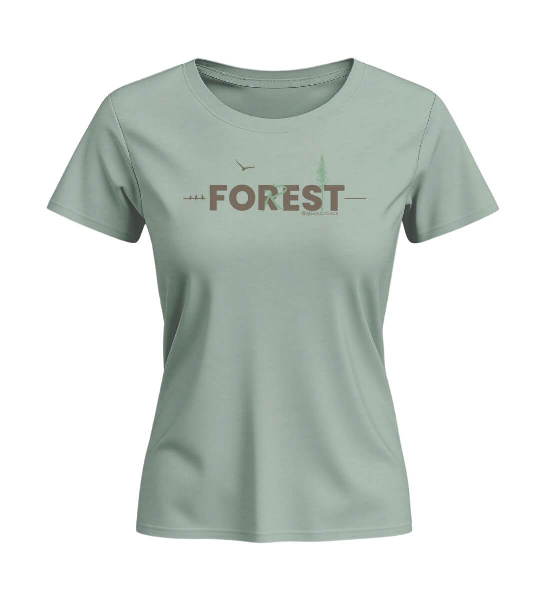 Forest | Damen Premium Organic T-Shirt (Fitted) | Farbe: Aloe | Rad&Rucksack