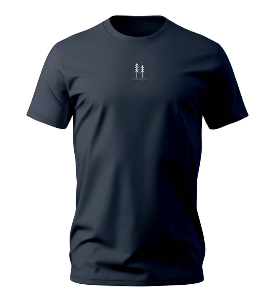 Bäume | Herren Premium Organic T-Shirt (Stick) | Farbe: French Navy | Rad&Rucksack