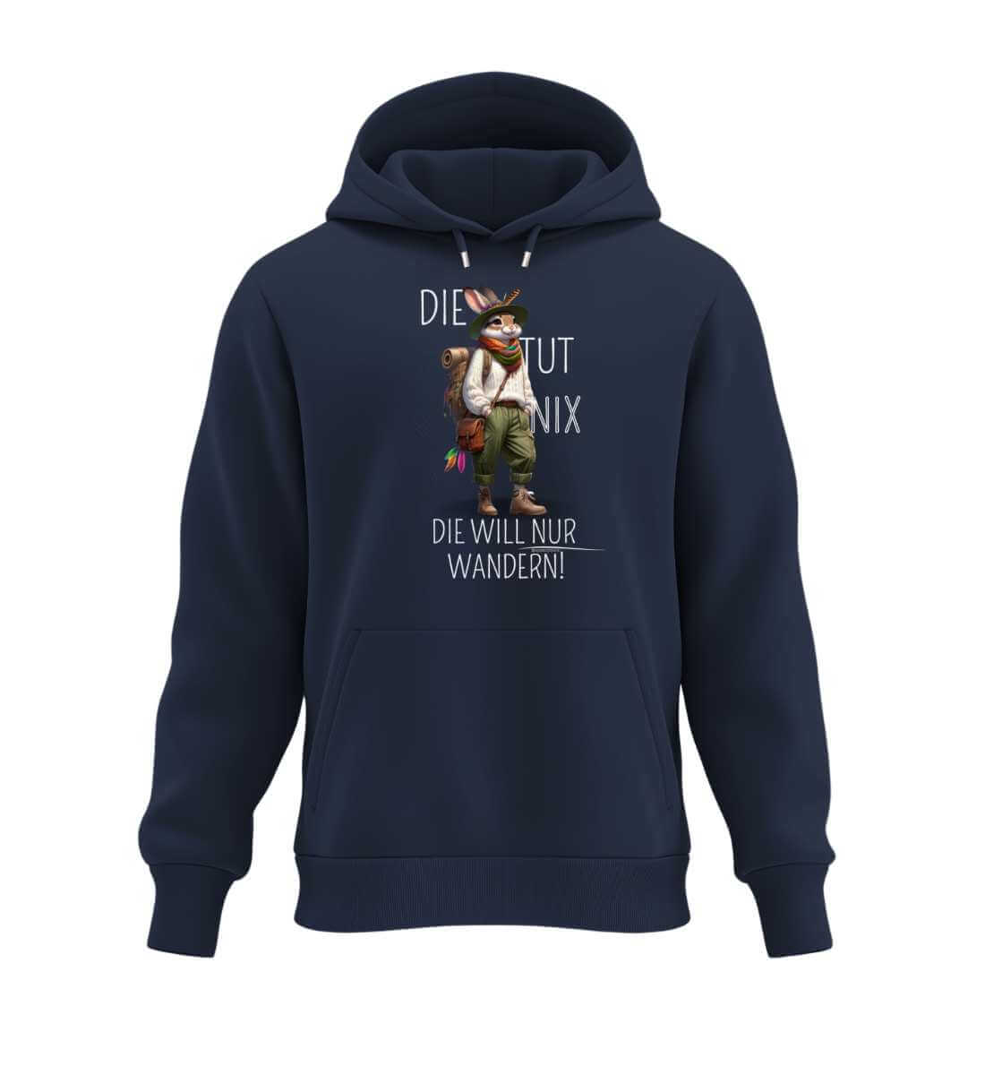 Die tut nix - Hase | Unisex Organic Hoodie | Farbe: French Navy | Rad&Rucksack