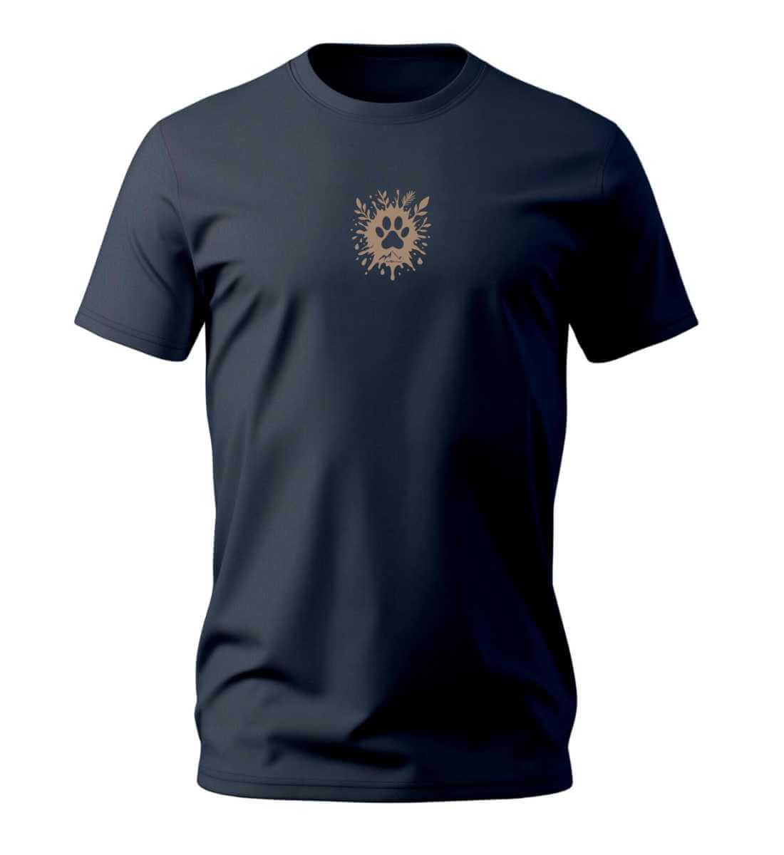 Hund Pfote | Herren Premium Organic T-Shirt | Farbe: French Navy | Rad&Rucksack