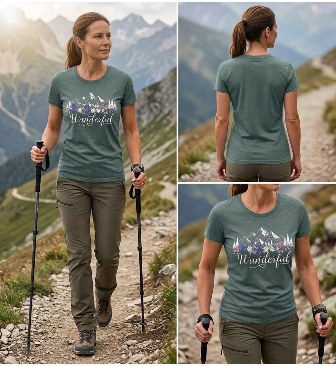 Wanderful | Damen Premium Organic T-Shirt (Fitted) von Rad&Rucksack