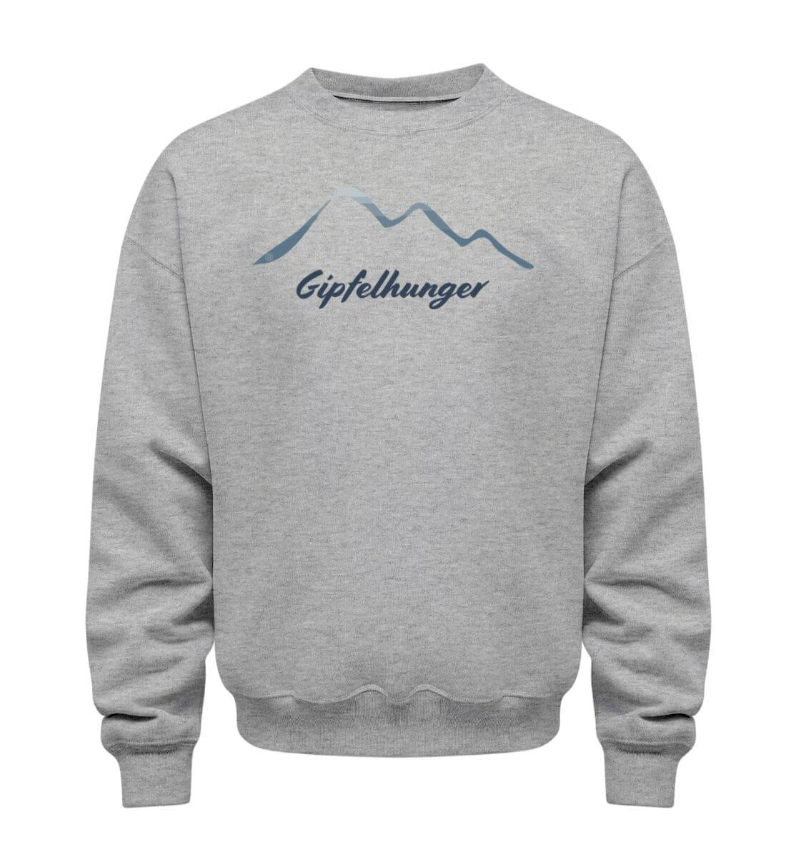 Gipfelhunger | Unisex Organic Pullover | Farbe: Heather Grey | Rad&Rucksack