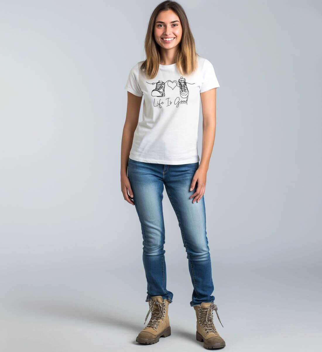 Good Life | Damen Premium Organic T-Shirt | Farbe: Schwarz | Rad&Rucksack