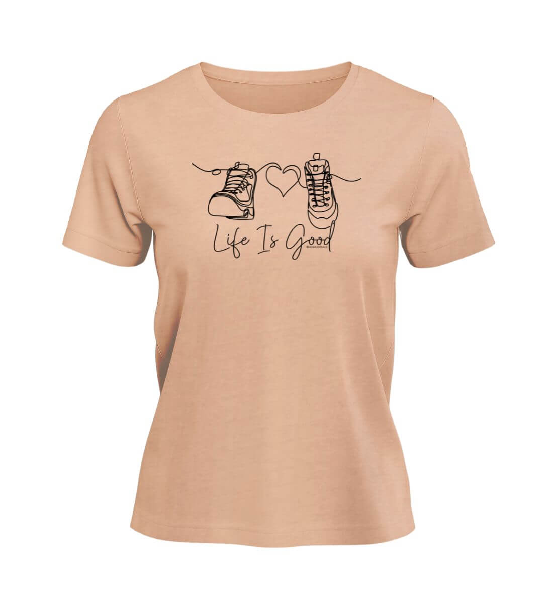 Good Life | Damen Premium Organic T-Shirt | Farbe: Fraiche Peche | Rad&Rucksack