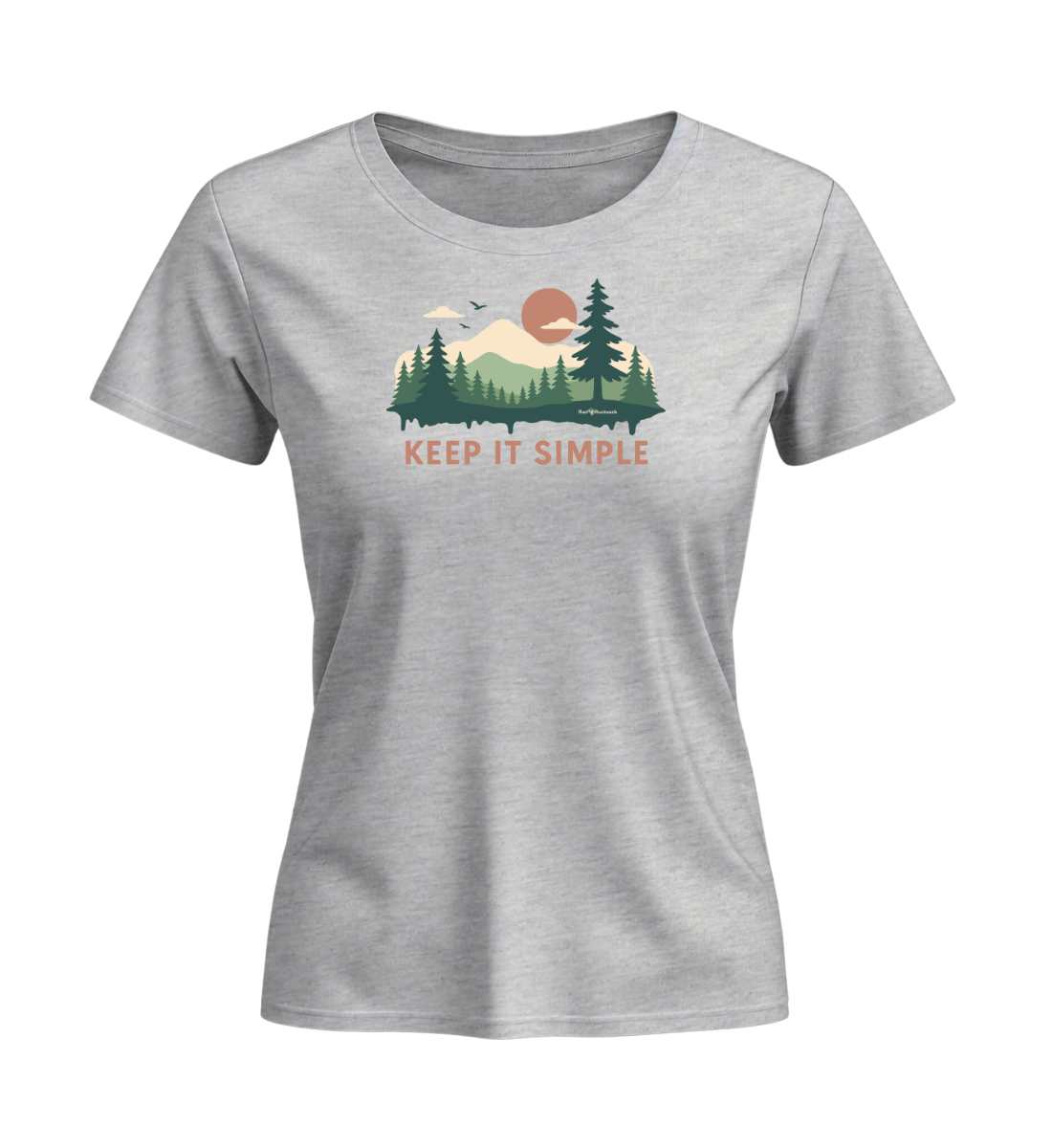 Keep it Simple | Damen Premium Organic T-Shirt (Fitted) | Farbe: Heather Grey | Rad&Rucksack
