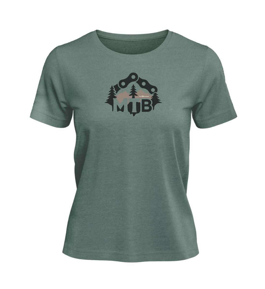 MTB | Damen Premium Organic T-Shirt | Farbe: Green Bay | Rad&Rucksack