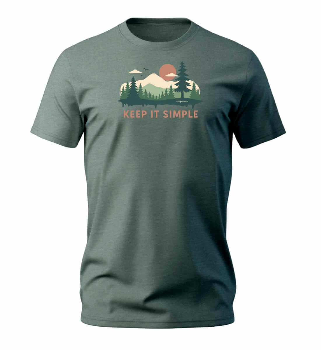 Keept it Simple | Herren Premium Organic T-Shirt | Farbe: Green Bay | Rad&Rucksack