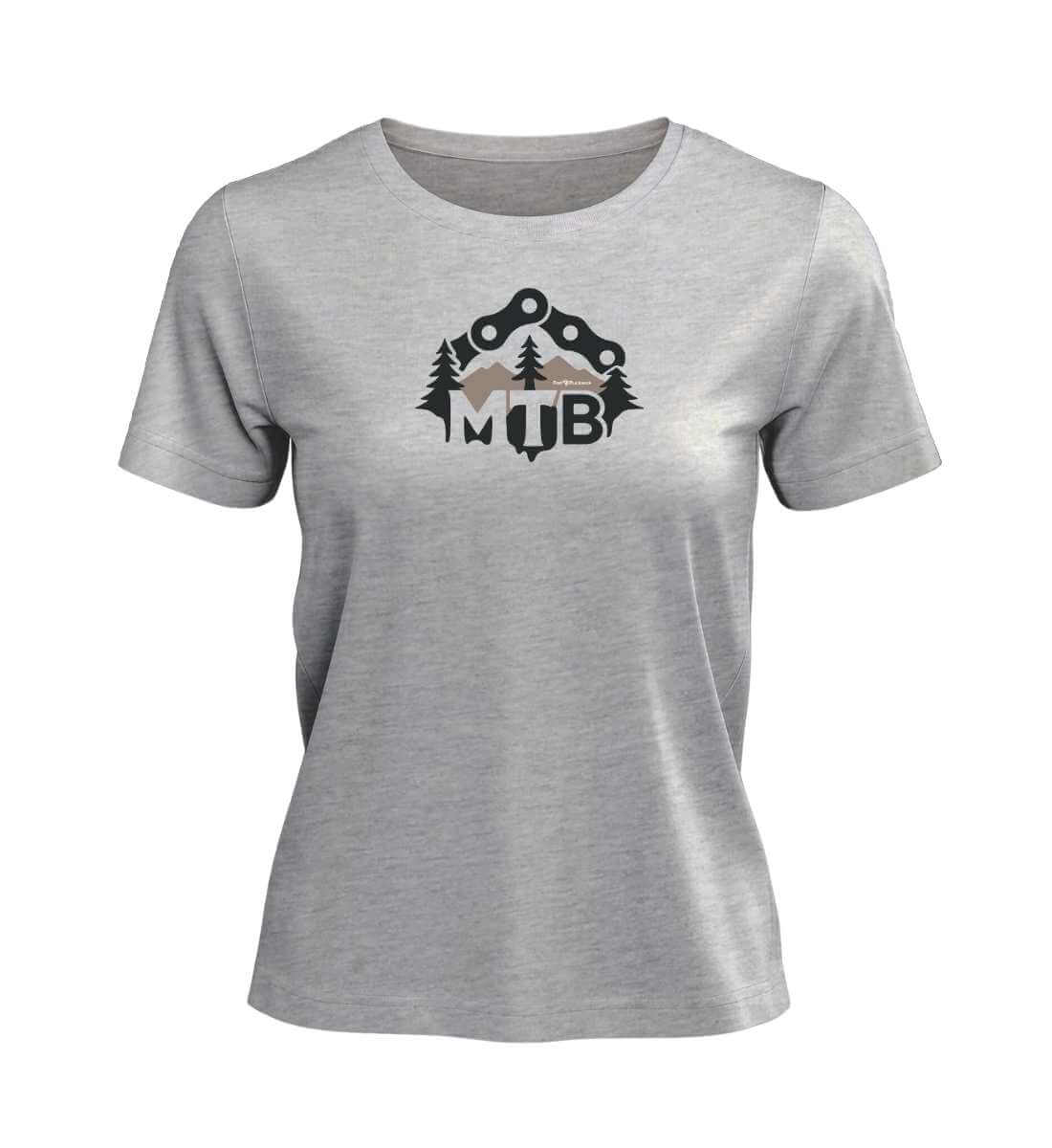 MTB | Damen Premium Organic T-Shirt | Farbe: Heather Grey | Rad&Rucksack
