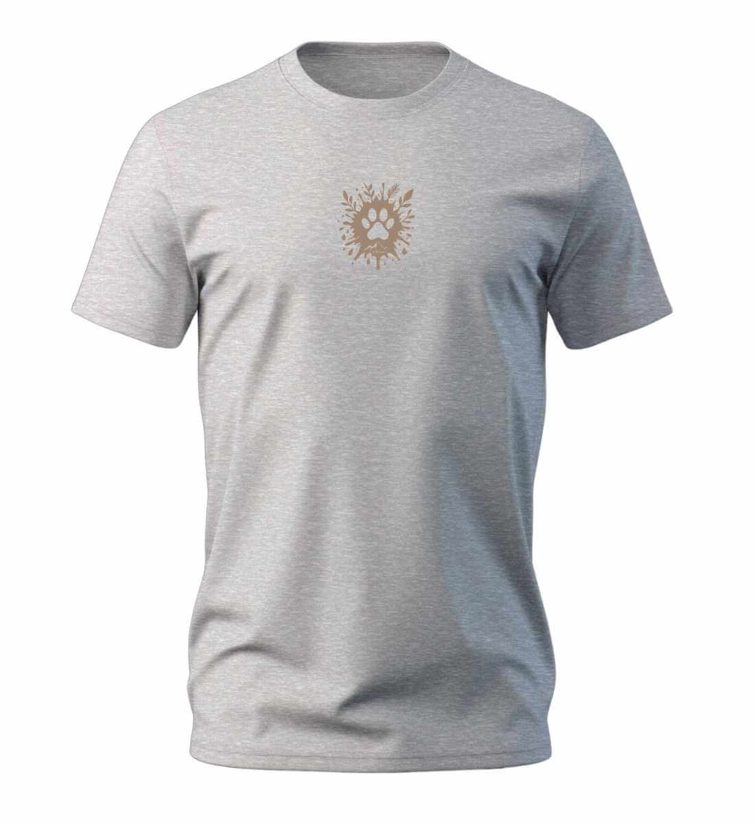 Hund Pfote | Herren Premium Organic T-Shirt | Farbe: Heather Grey | Rad&Rucksack