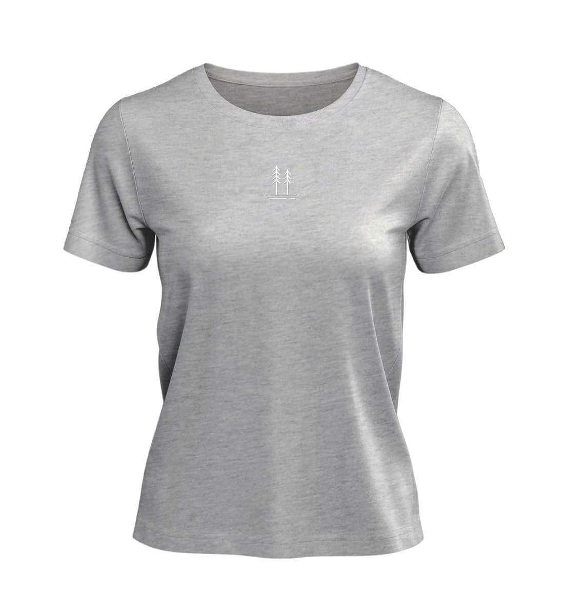 Bäume | Damen Premium Organic T-Shirt (Stick) | Farbe: Heather Grey | Rad&Rucksack