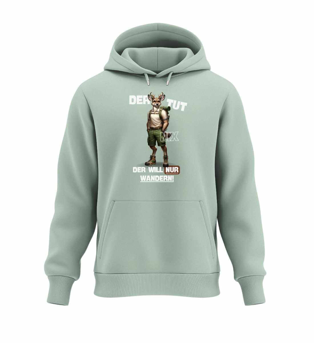 Der tut nix - Hirsch - Unisex Organic Hoodie 2.0 ST/ST | Farbe: Aloe | Rad&Rucksack