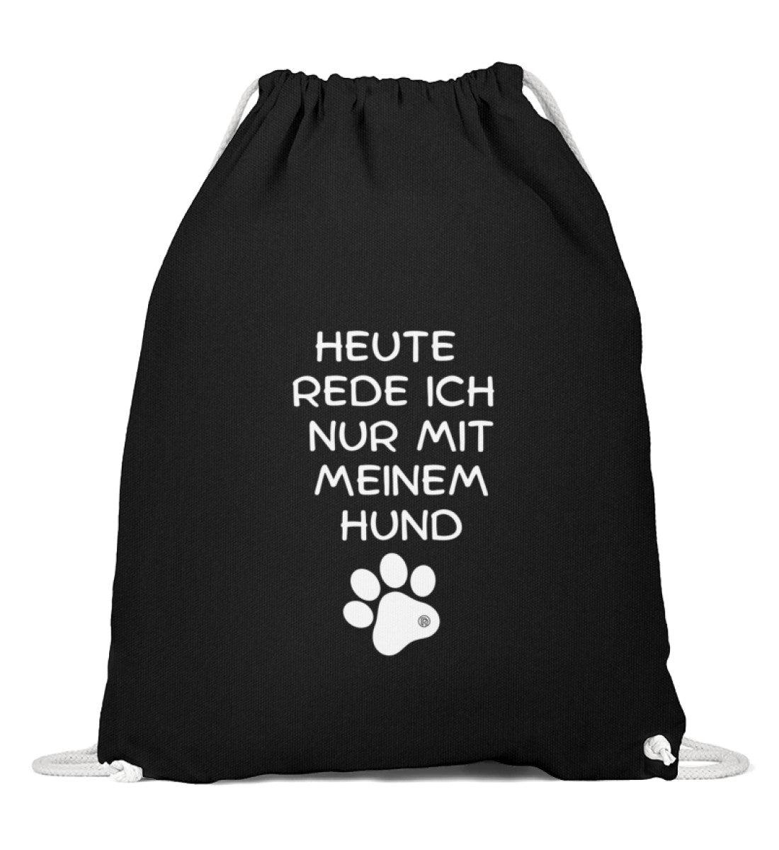 Hunde Spruch | Baumwoll Gymsac | Farbe: Schwarz | Rad&Rucksack