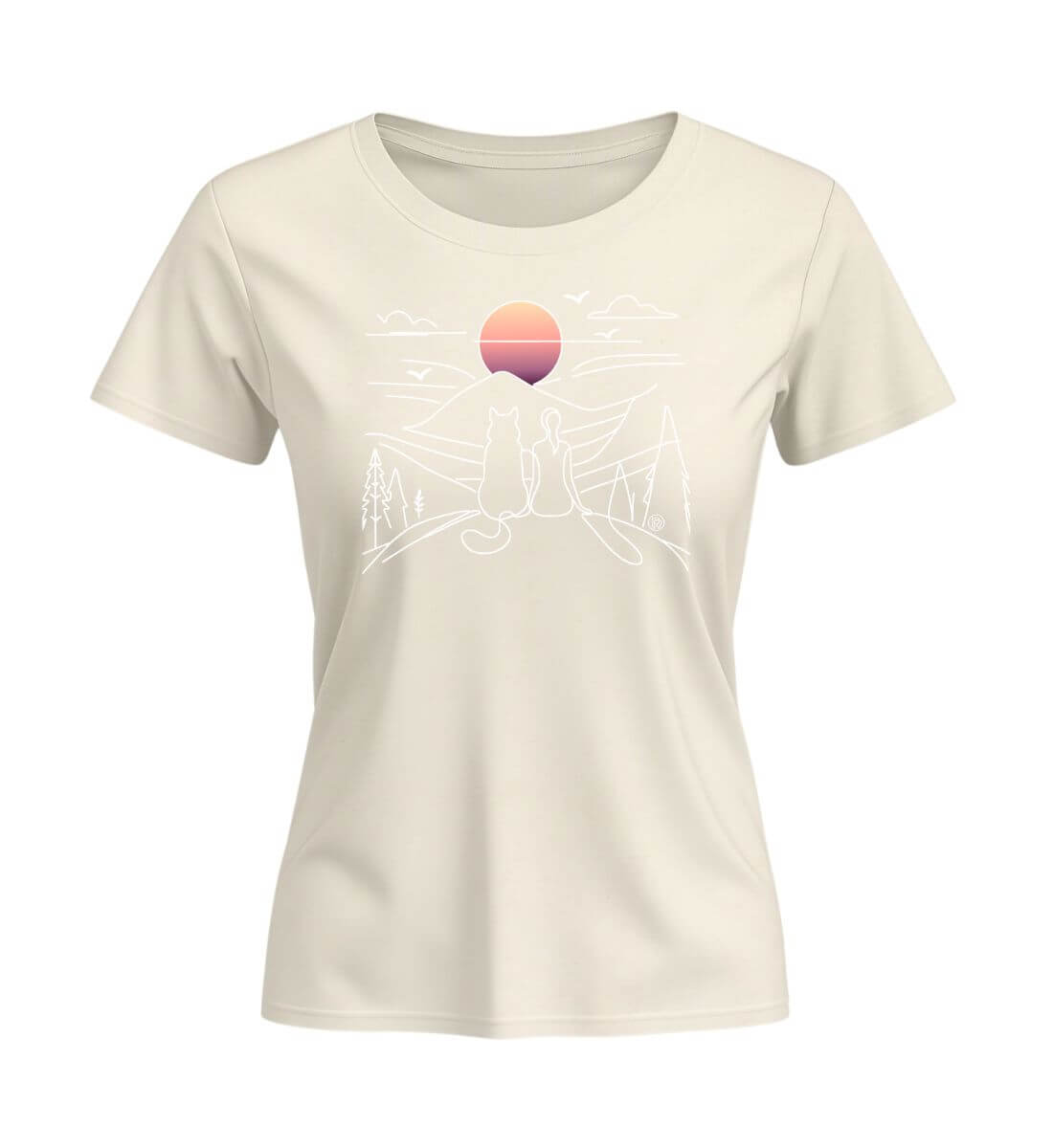 Hundemama | Damen Premium Organic T-Shirt (Fitted) | Farbe: Natural Raw | Rad&Rucksack