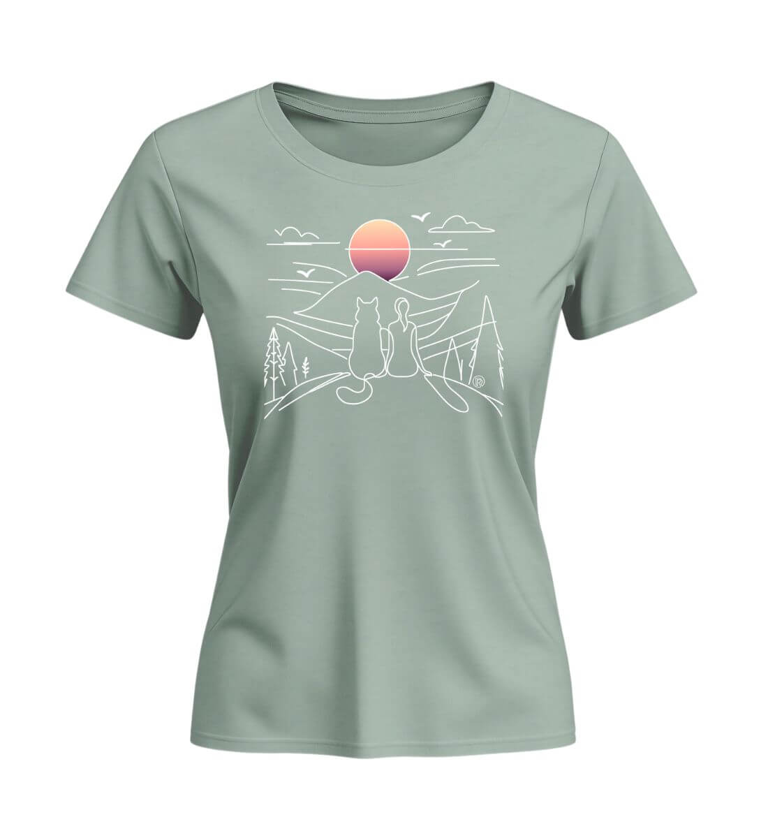 Hundemama | Damen Premium Organic T-Shirt (Fitted) | Farbe: Aloe | Rad&Rucksack