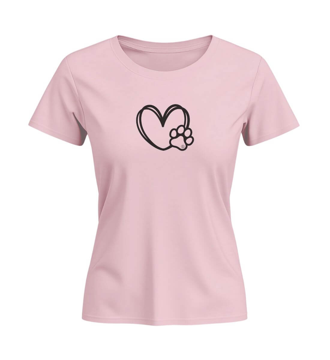 Hundverliebt | Damen Premium Organic T-Shirt (Fitted) | Farbe: Cotton Pink | Rad&Rucksack