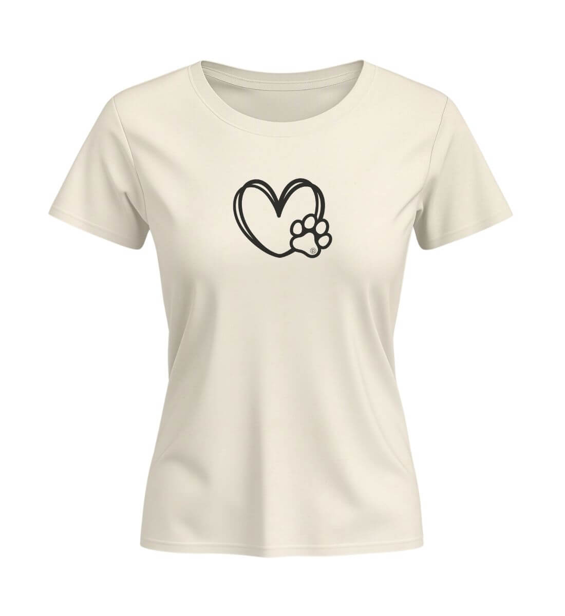 Hundverliebt | Damen Premium Organic T-Shirt (Fitted) | Farbe: Natural Raw | Rad&Rucksack
