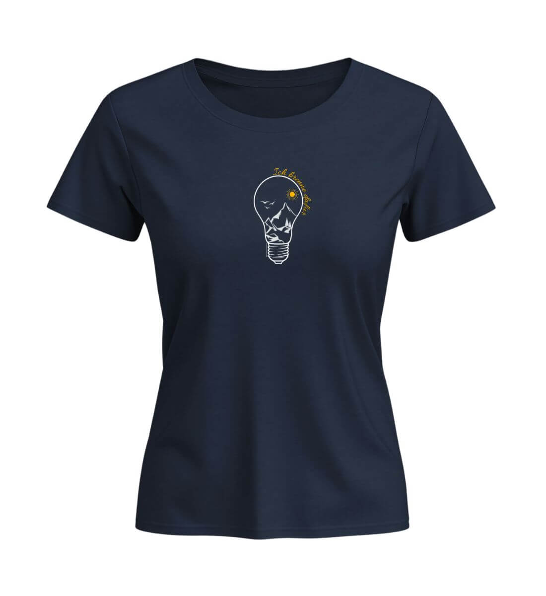 Ich brenne dafür | Damen Premium Organic T-Shirt (Fitted) | Farbe: French Navy | Rad&Rucksack