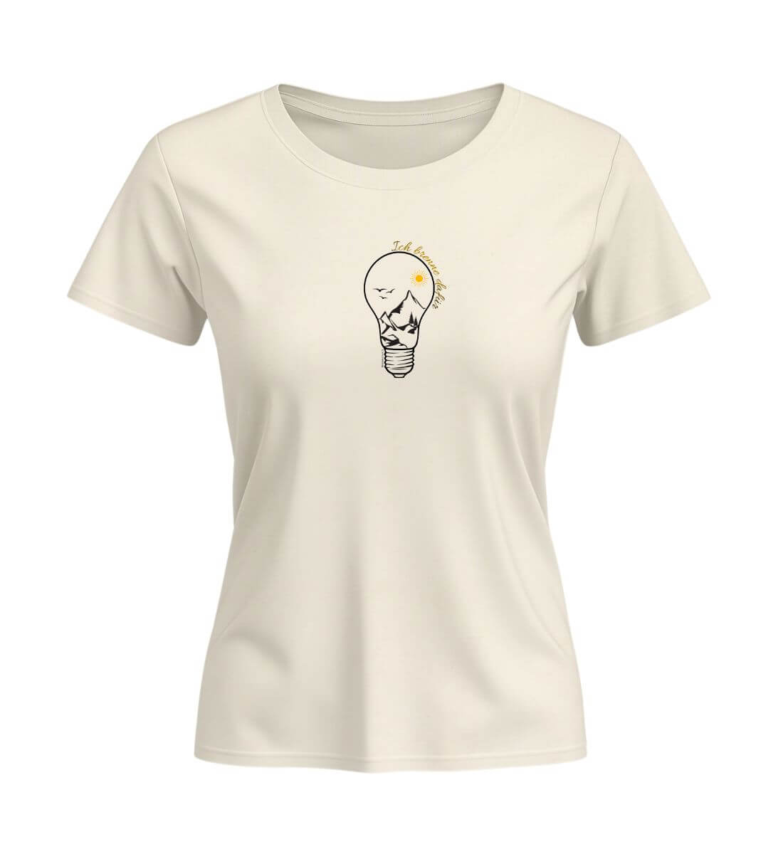 Ich brenne dafür | Damen Premium Organic T-Shirt (Fitted) | Farbe: Natural Raw | Rad&Rucksack