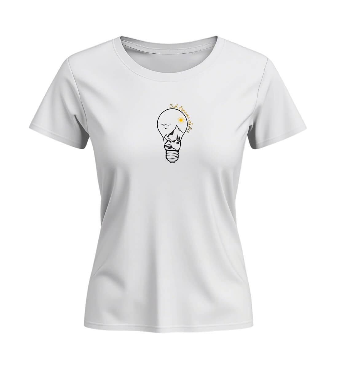 Ich brenne dafür | Damen Premium Organic T-Shirt (Fitted) | Farbe: White | Rad&Rucksack